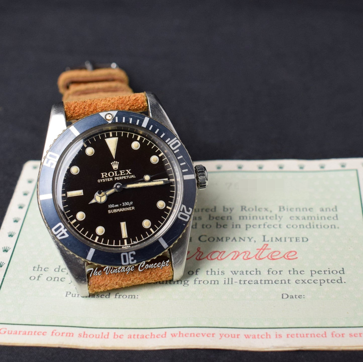 Rolex Submariner Small Crown Chocolate Gilt Dial 5508 w/ Original Paper (SOLD)