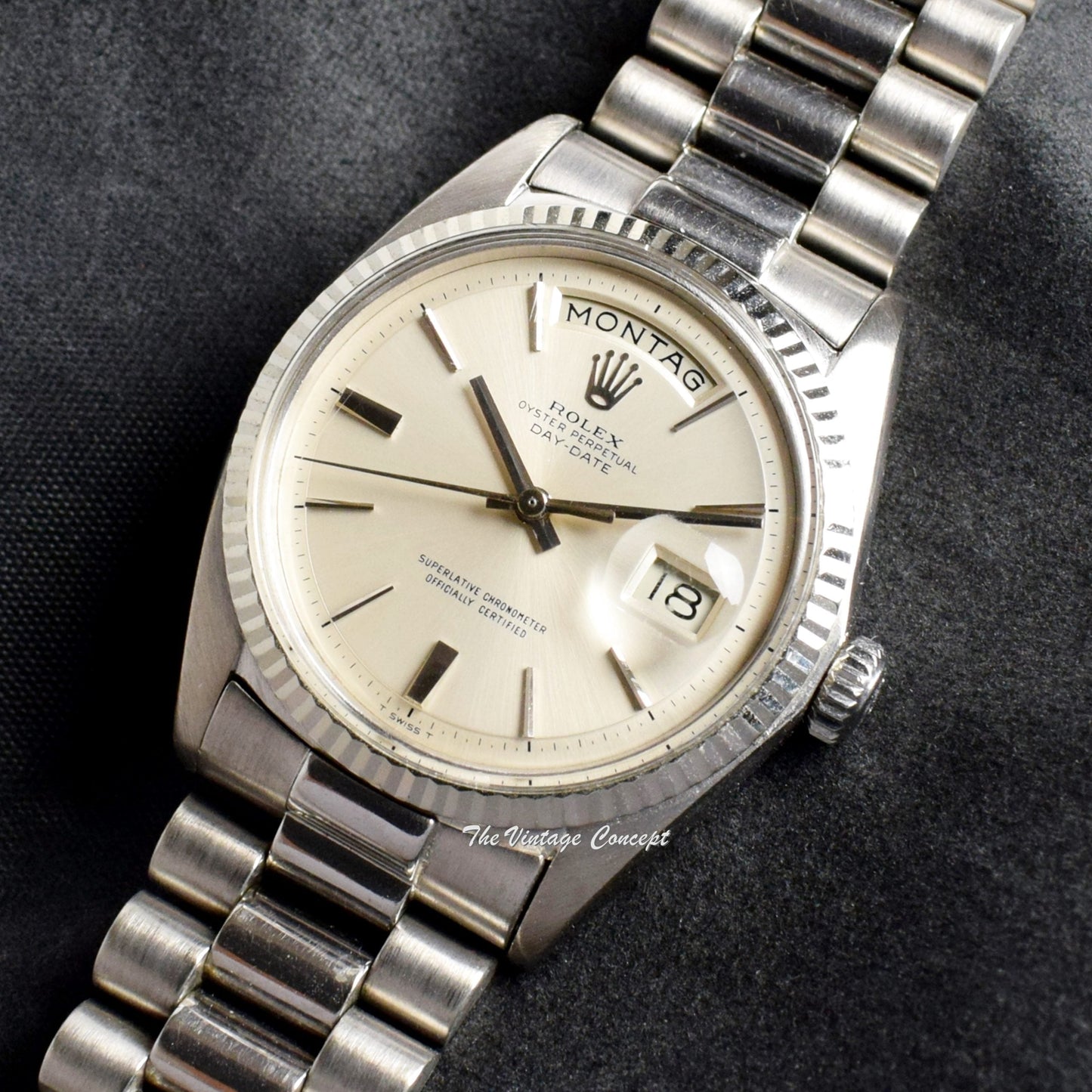 Rolex Day-Date 18K WG Silver Dial 1803 (SOLD)