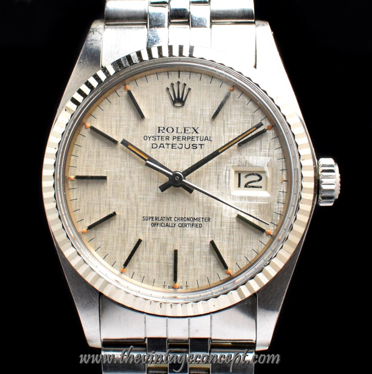 Rolex Datejust Silver Linen Dial 16014 (SOLD)