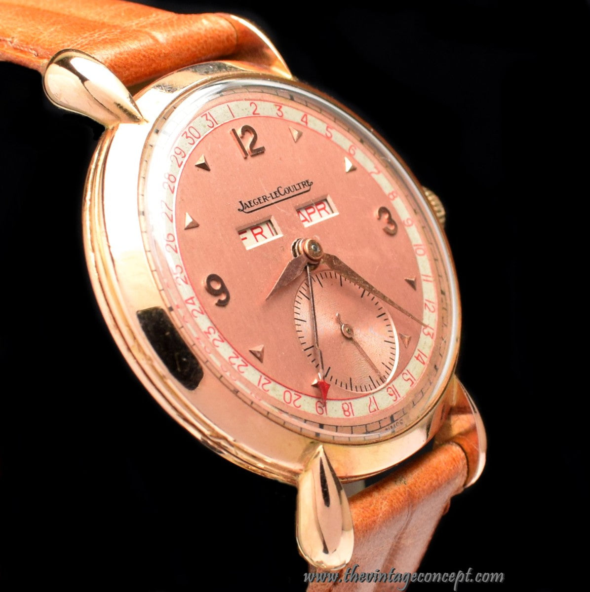 Vintage Jaeger-LeCoultre JLC 18K Rose Gold Triple Date Calendar ( LCF )