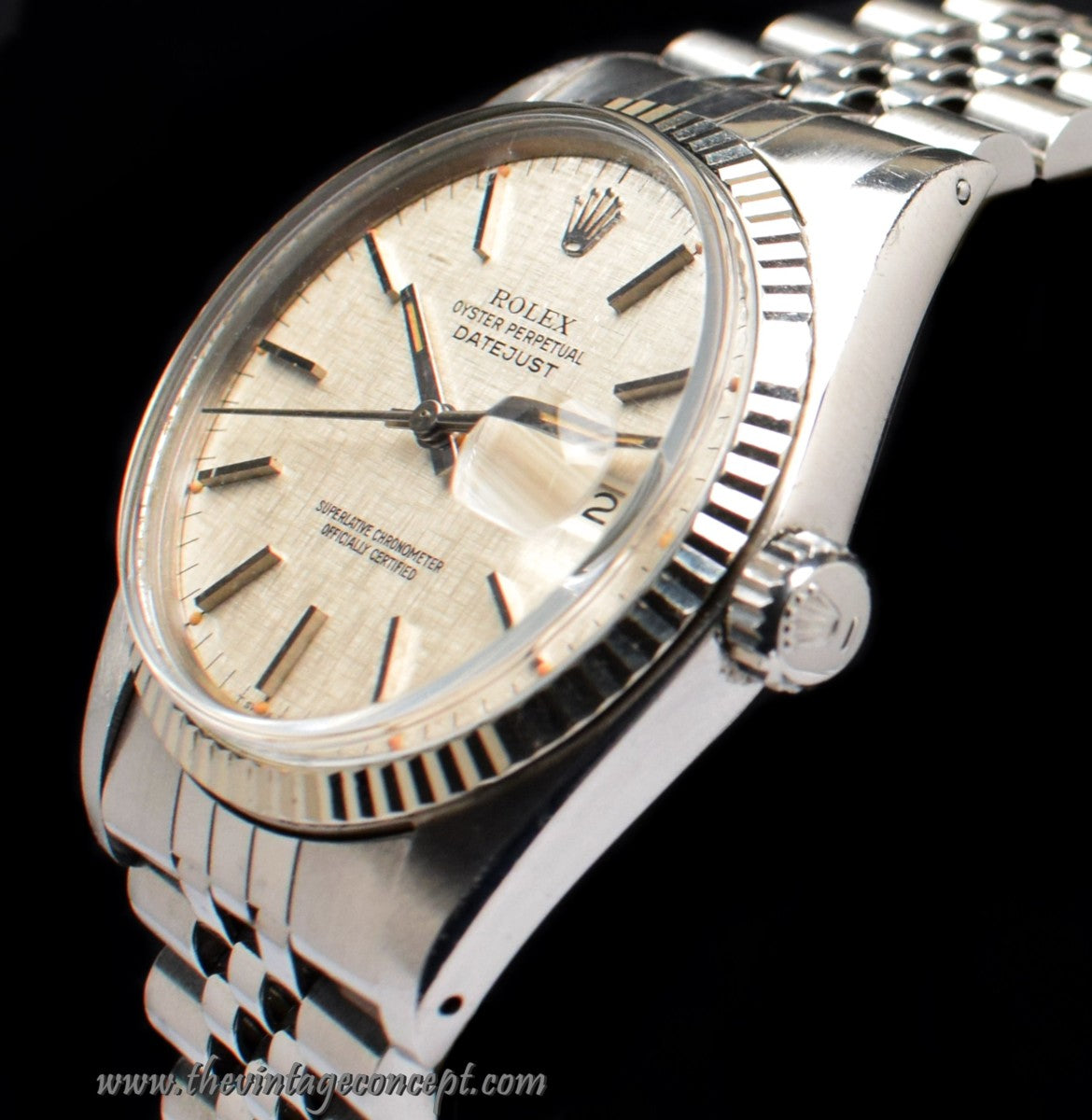 Rolex Datejust Silver Linen Dial 16014 (SOLD)