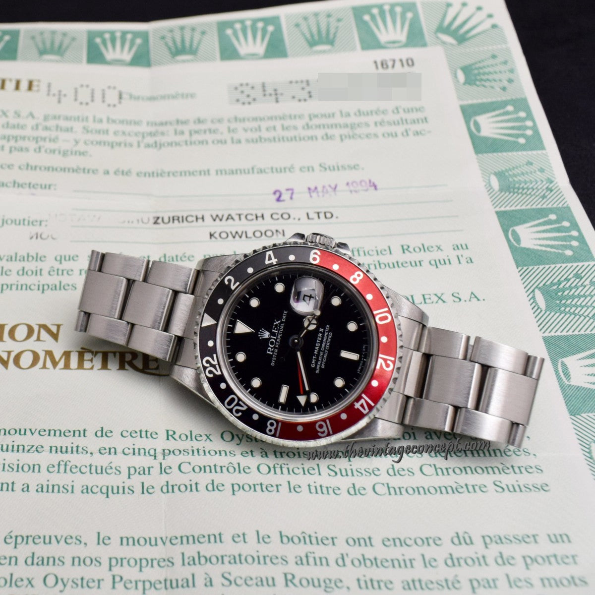 Rolex GMT-Master II Coke Unpolished Case 16710 w/ Original Paper (SOLD)