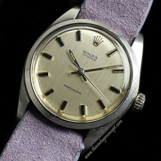 Rolex Oyster Precision Silver Vertical Linen Dial 6426 (SOLD)