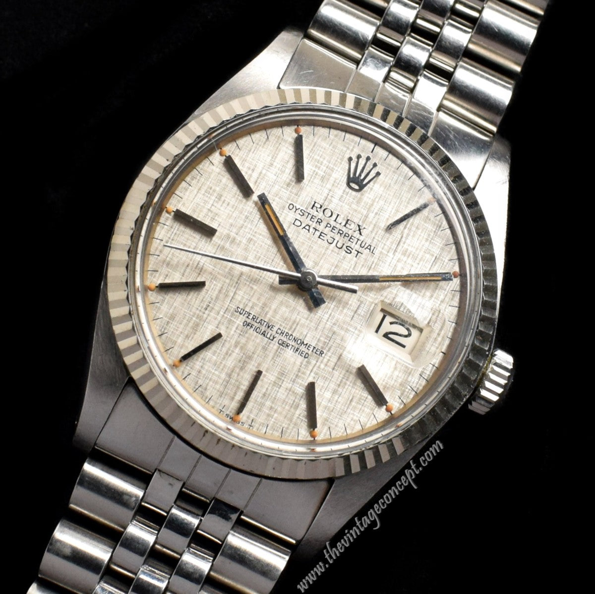 Rolex Datejust Silver Linen Dial 16014 (SOLD)