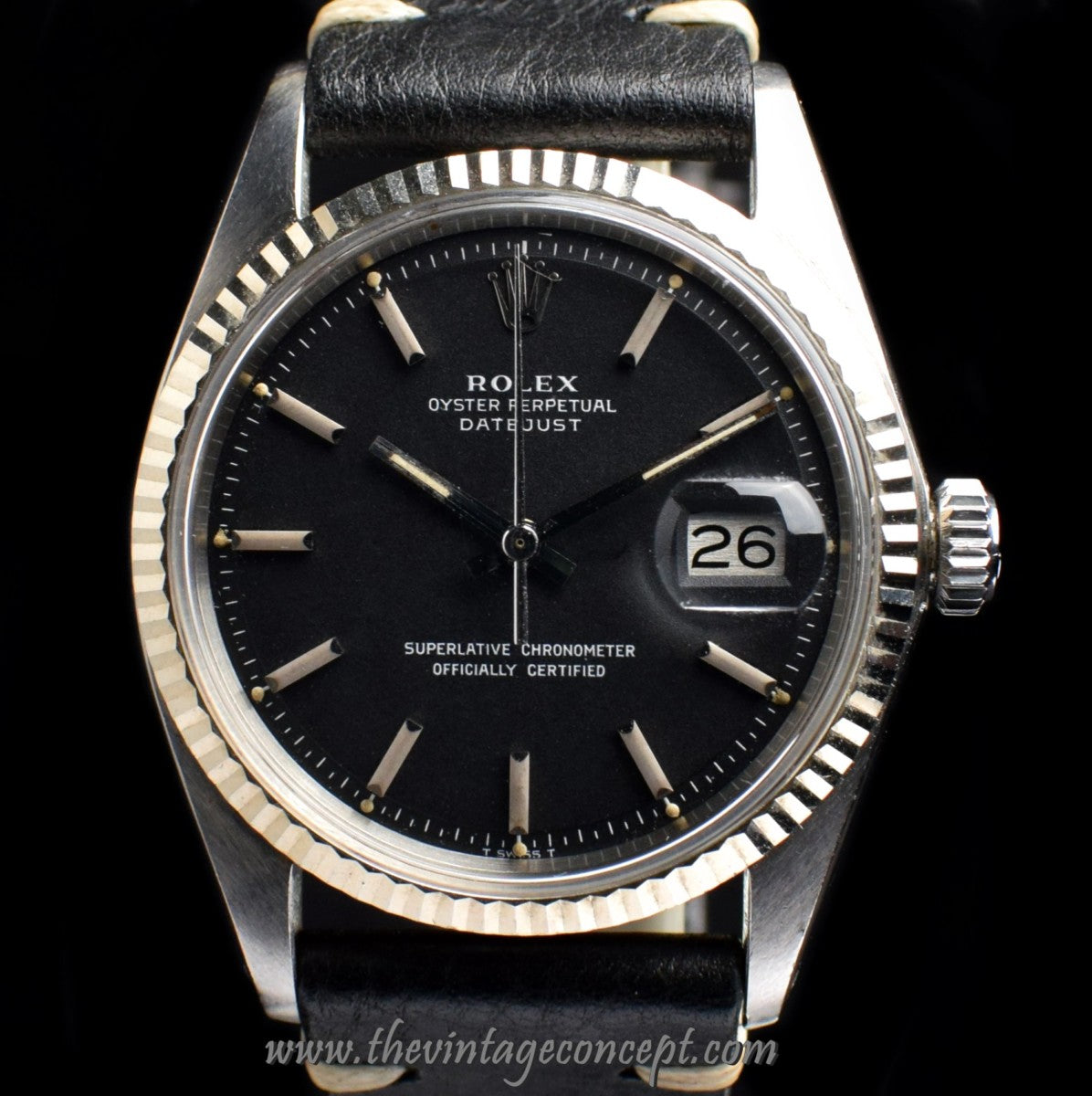 Rolex Datejust Matte Black Dial 1601  (SOLD)