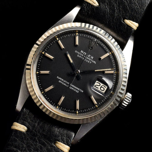 Rolex Datejust Matte Black Dial 1601  (SOLD)