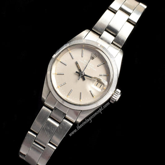 Rolex Steel Lady 24mm Grey Dial 6919  (SOLD)