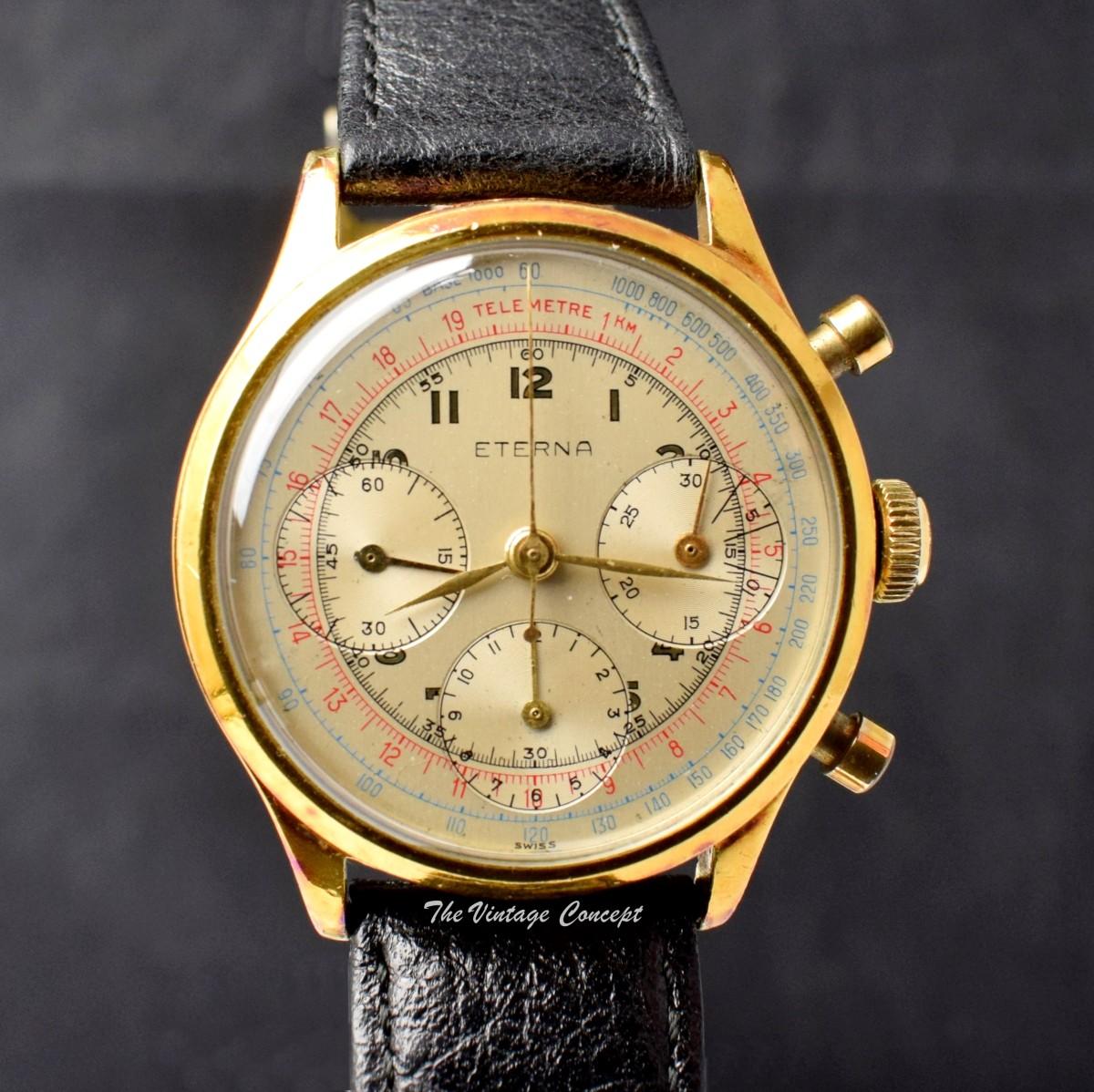 Eterna 38mm Gold Plated Chronograph