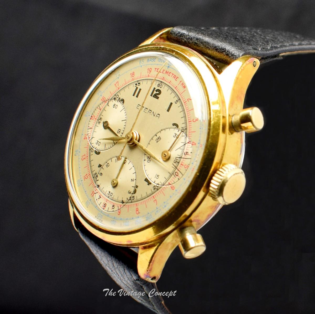 Eterna 38mm Gold Plated Chronograph