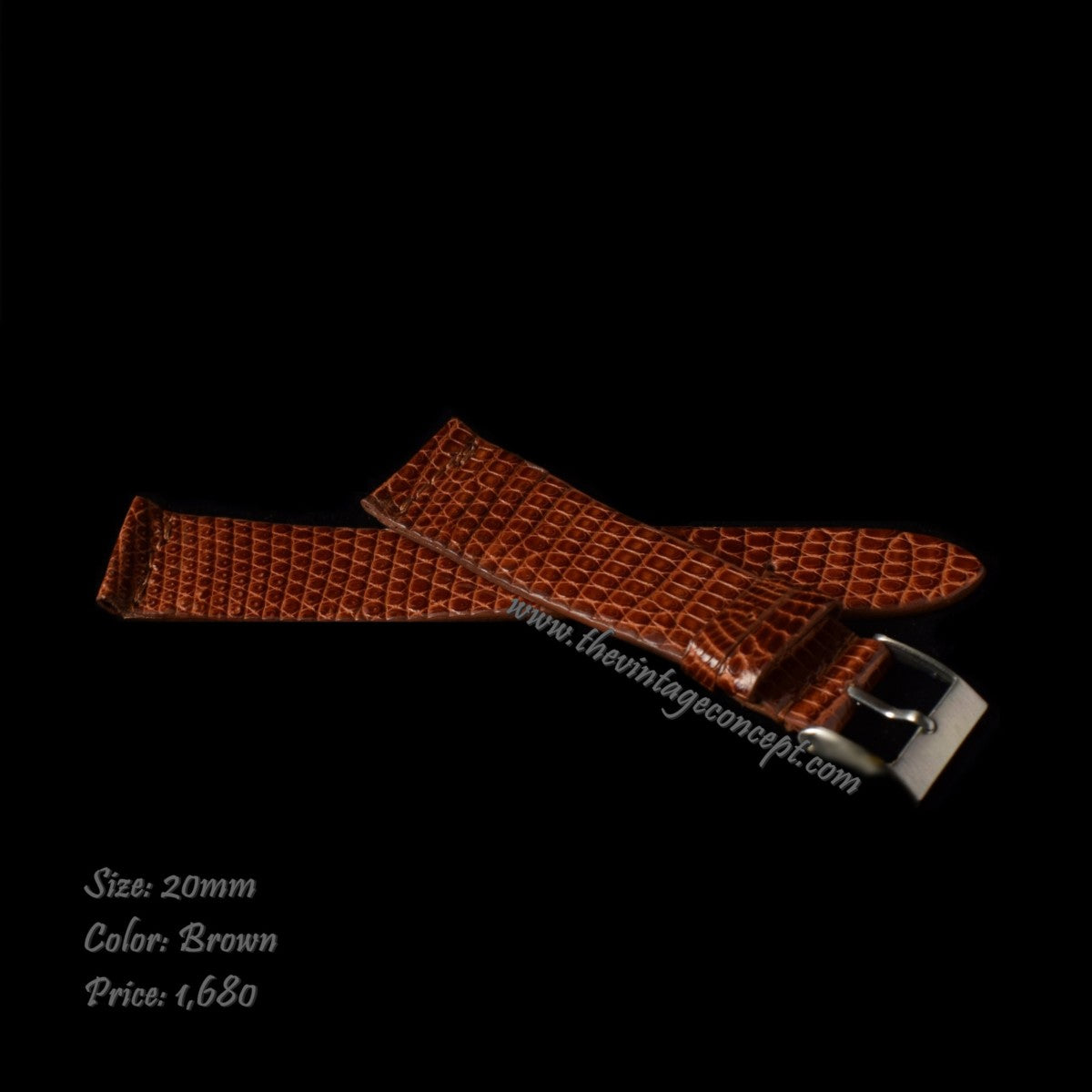 20 x 16mm Brown Crocodile Strap  ( SOLD )