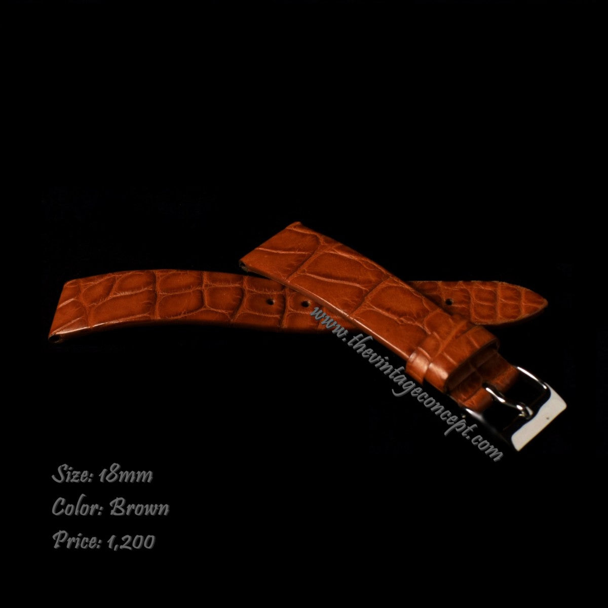 20 x 16mm Brown Crocodile Strap  ( SOLD )