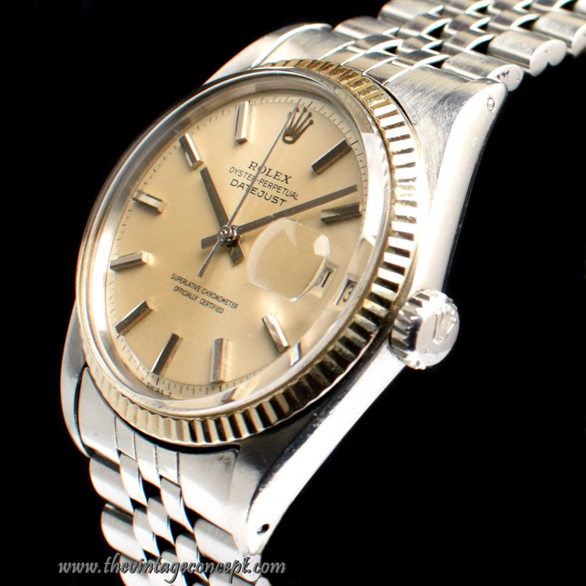 Rolex Datejust Silver Dial Rainbow Index 1601 (SOLD)