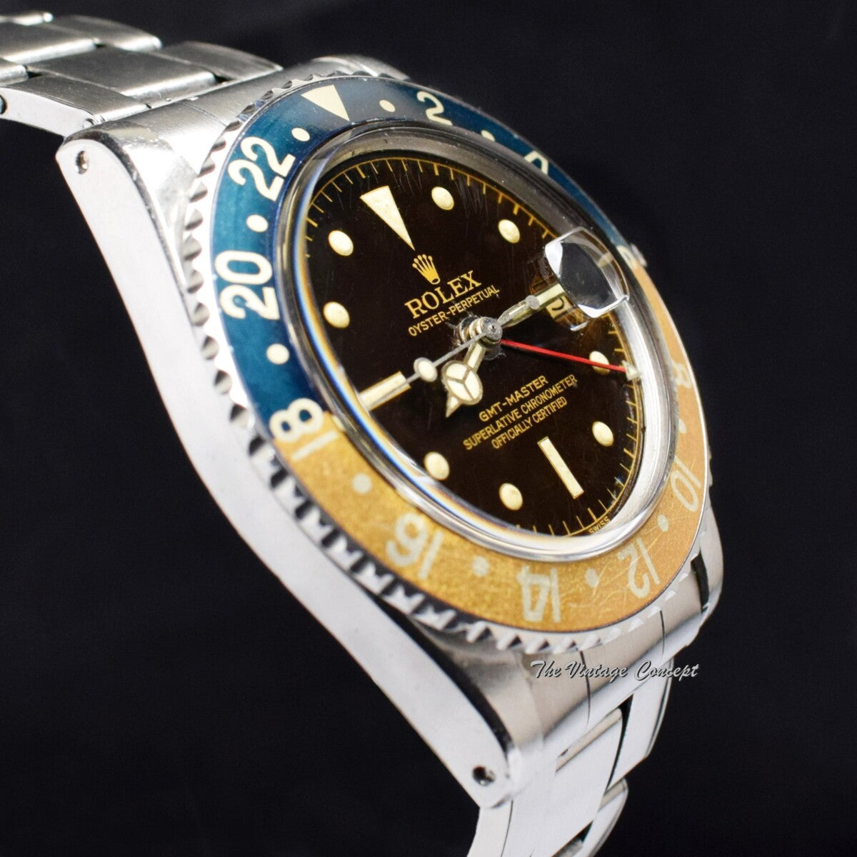 Rolex GMT-Master PCG Chapter Ring Tropical Gilt Dial 1675 (SOLD)