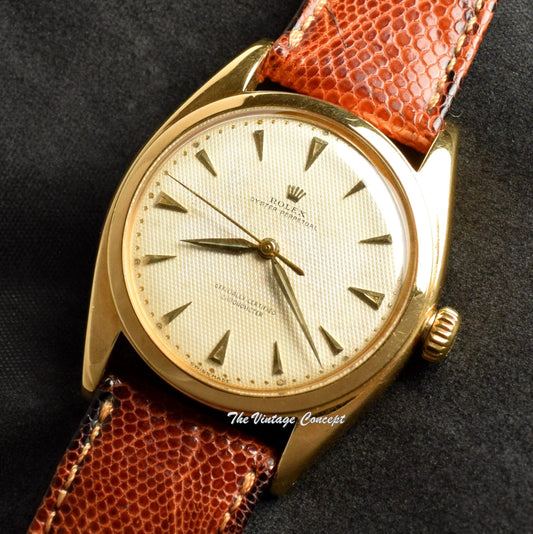 Rolex 18K YG Big Bubbleback Creamy Honeycomb Dial 6088