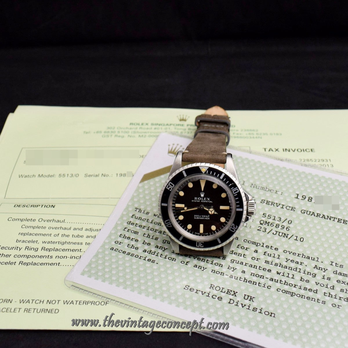 Rolex Submariner Meter First 5513 w/ Service Paper (SOLD)