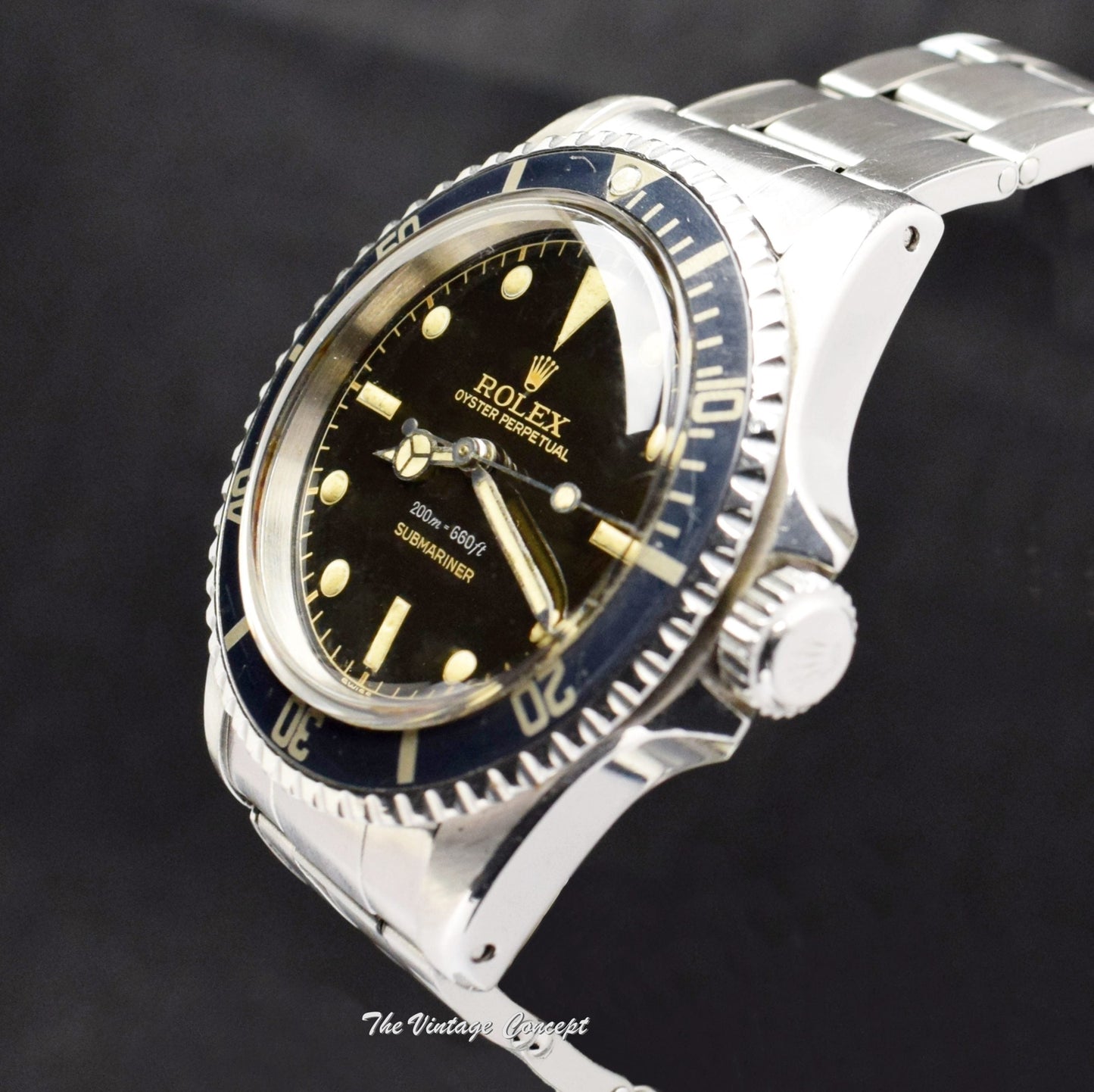 Rolex Submariner PCG Chapter Ring Gilt Tropical Dial MK I 5512