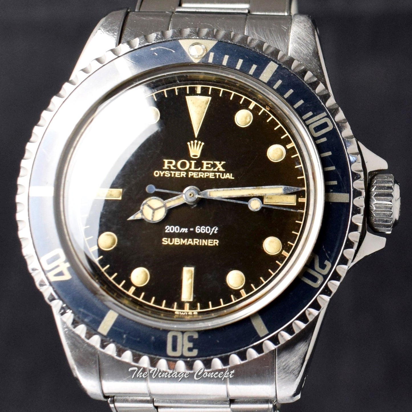 Rolex Submariner PCG Chapter Ring Gilt Tropical Dial MK I 5512