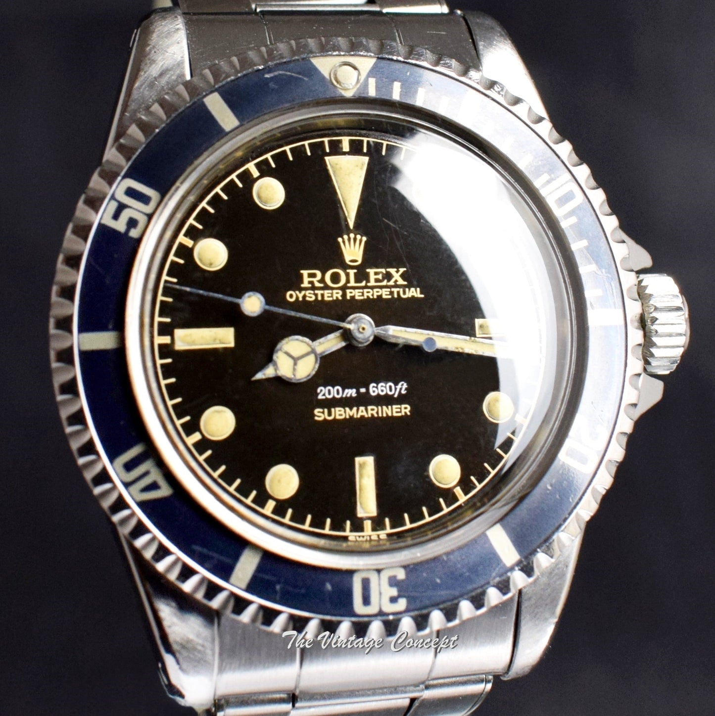 Rolex Submariner PCG Chapter Ring Gilt Tropical Dial MK I 5512