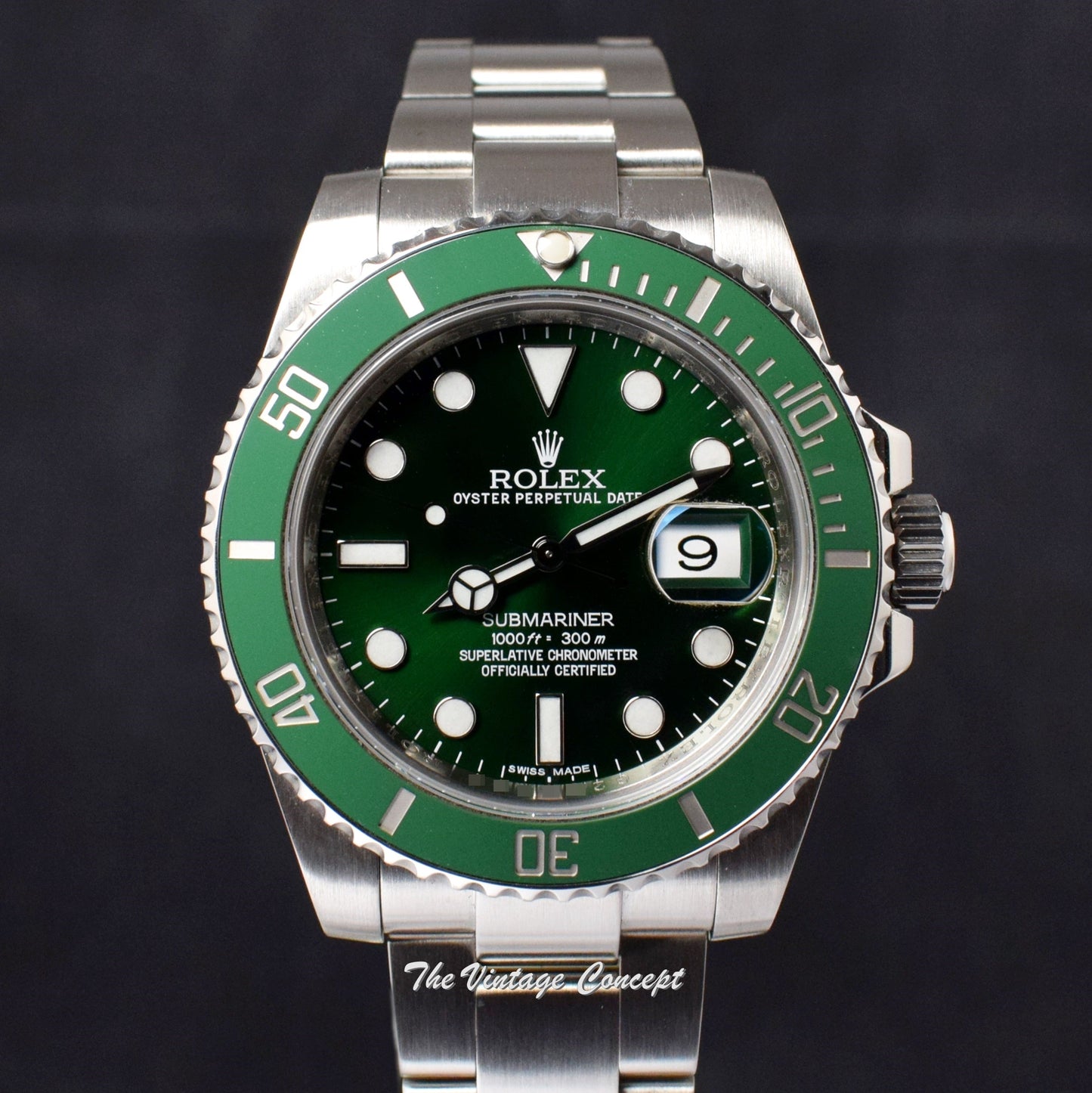 Rolex Submariner Hulk Green Dial Ceramic 116610LV w/ Rolex Guarantee Card  (SOLD)