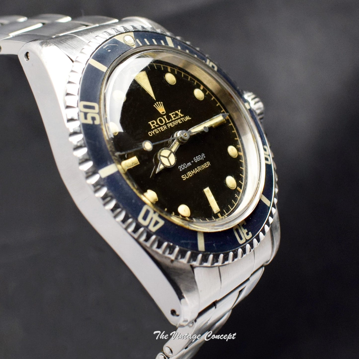 Rolex Submariner PCG Chapter Ring Gilt Tropical Dial MK I 5512