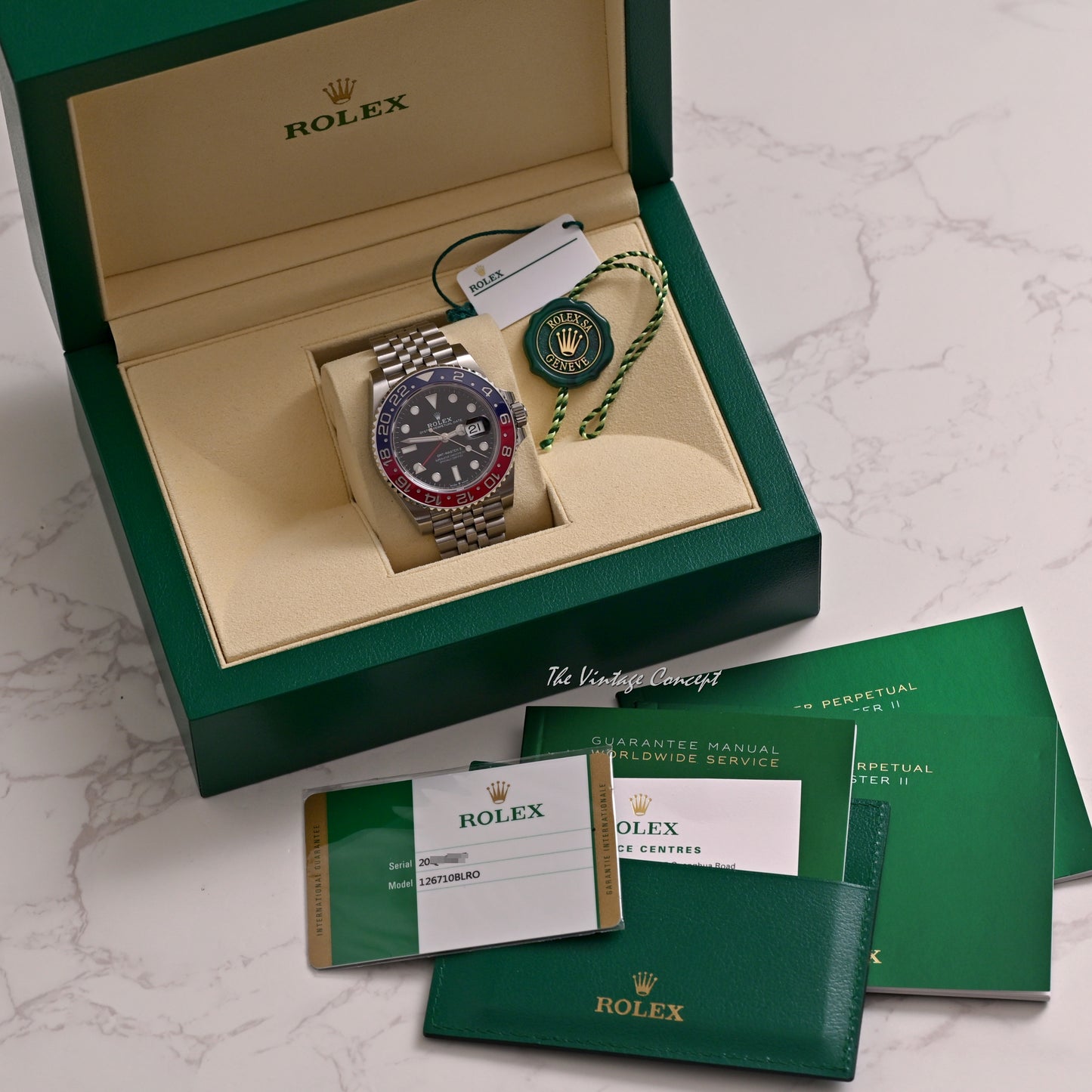 Rolex Steel GMT-Master II “Pepsi” from 2018 w/ full set Ref. 126710BLRO
