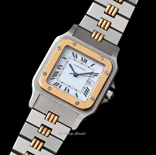 Cartier Large Two-Tone 18K Yellow Gold & Stainless Steel Santos Automatic 2961