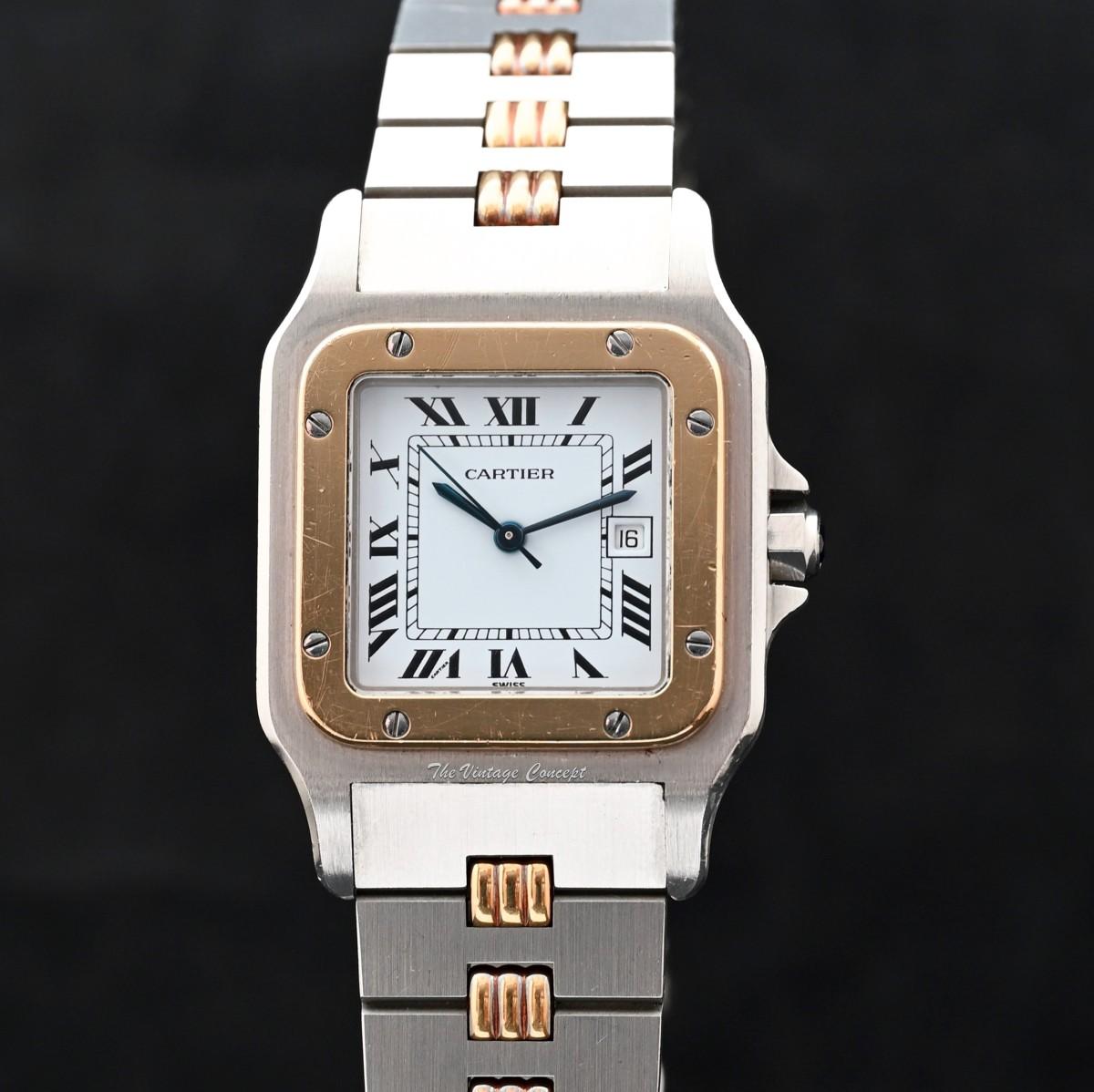 Cartier Large Two-Tone 18K Yellow Gold & Stainless Steel Santos Automatic 2961