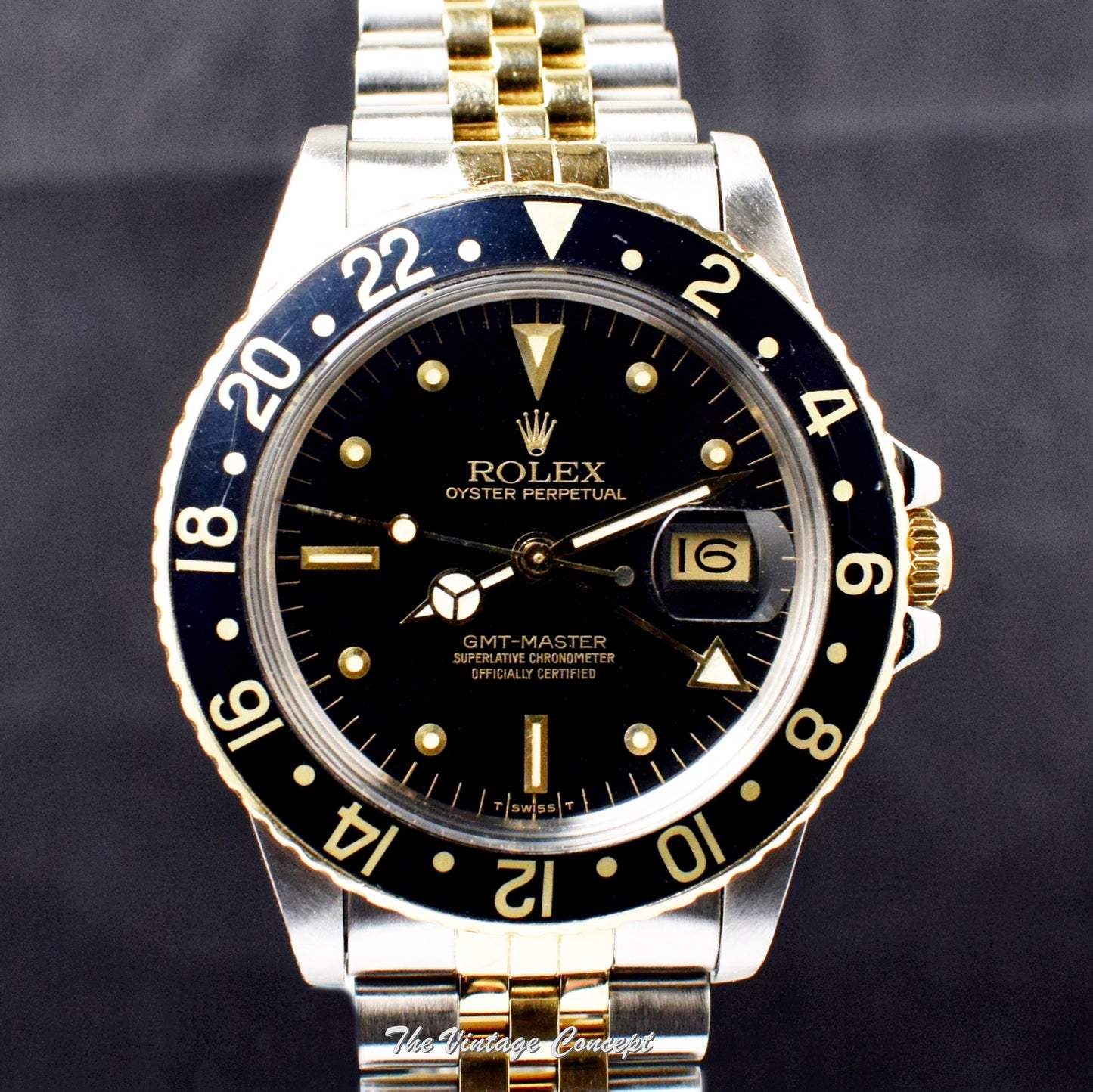 Rolex GMT-Master Two-Tones Black Nipple Dial 16753 (SOLD)