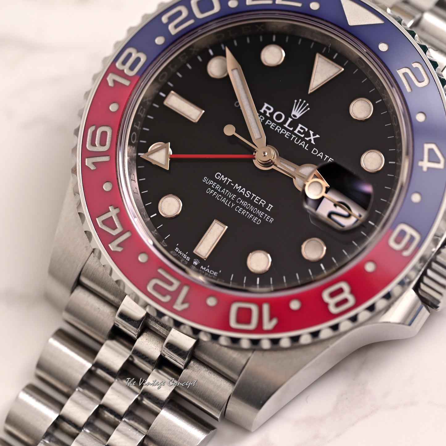 Rolex Steel GMT-Master II “Pepsi” from 2018 w/ full set Ref. 126710BLRO