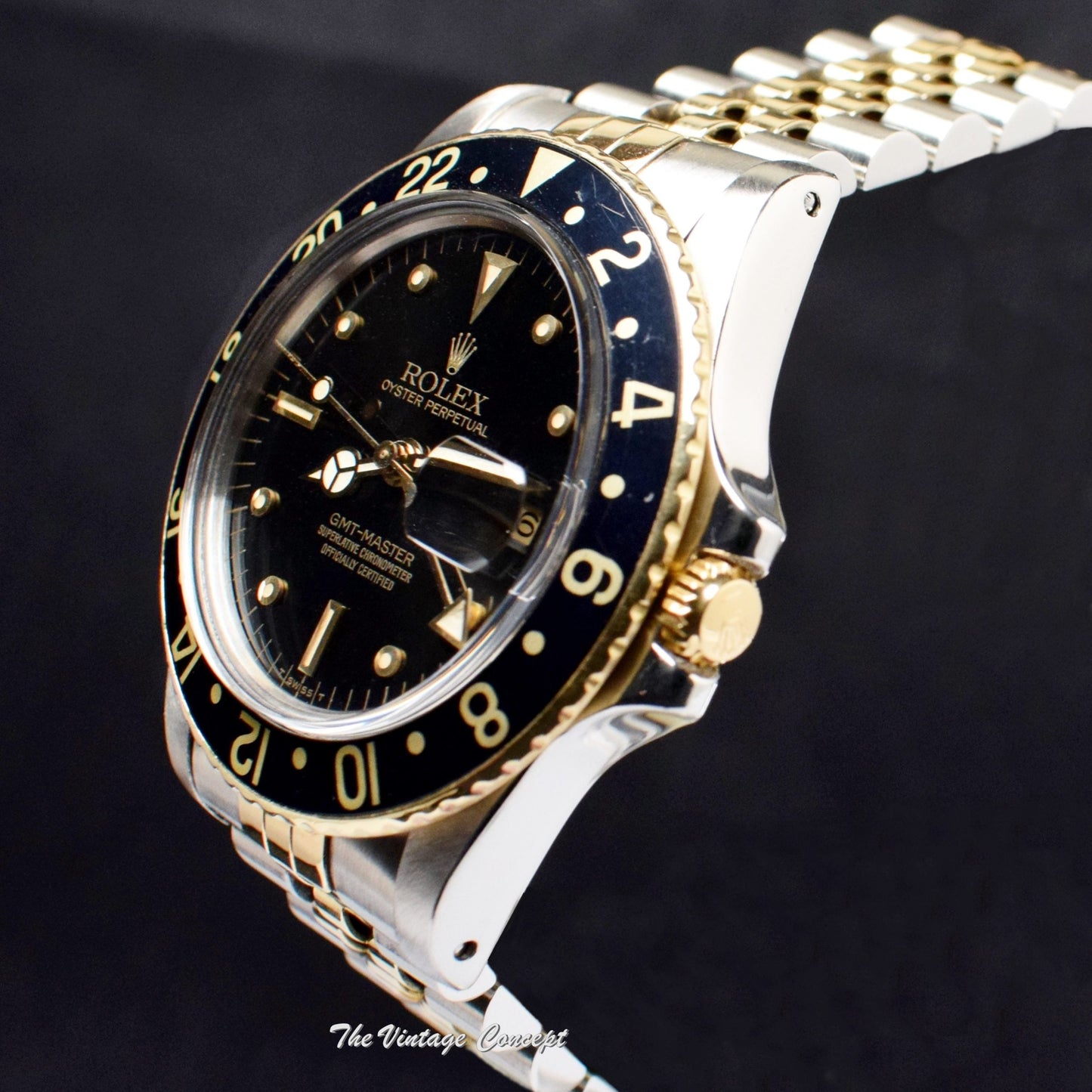 Rolex GMT-Master Two-Tones Black Nipple Dial 16753 (SOLD)