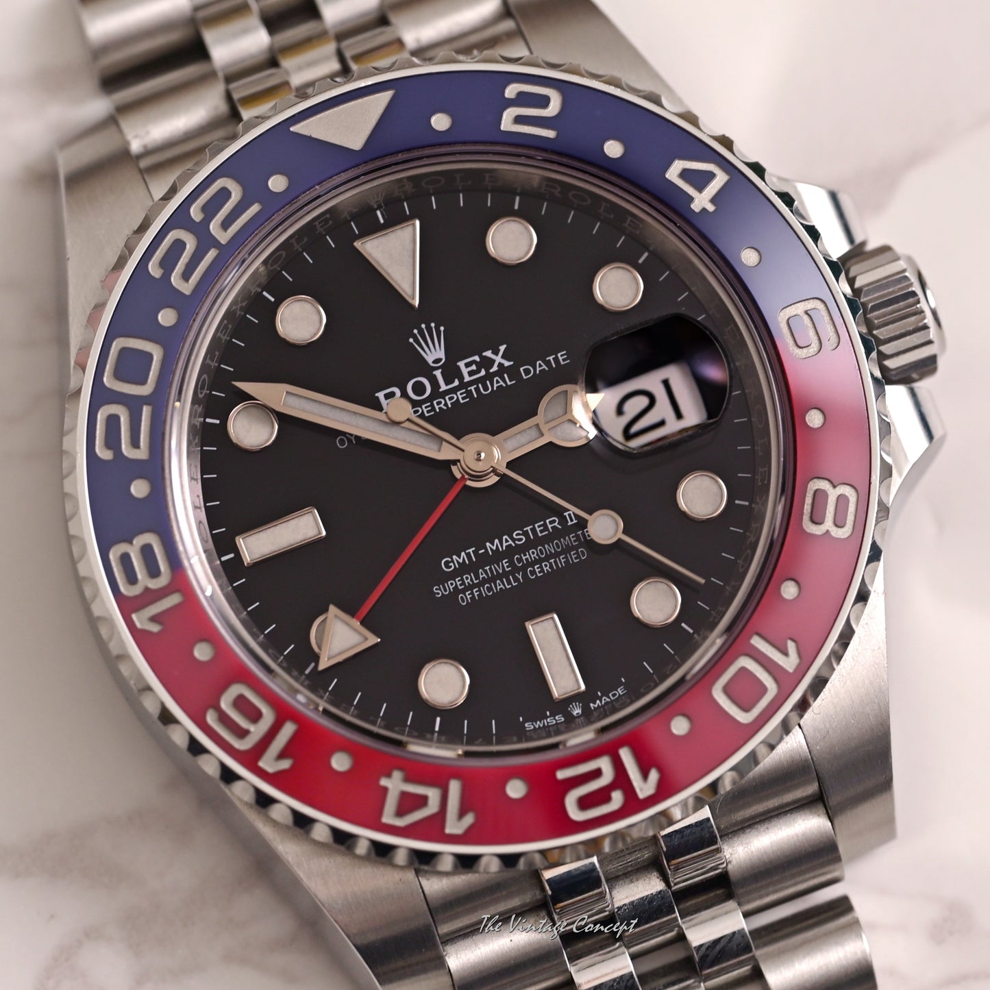 Rolex Steel GMT-Master II “Pepsi” from 2018 w/ full set Ref. 126710BLRO