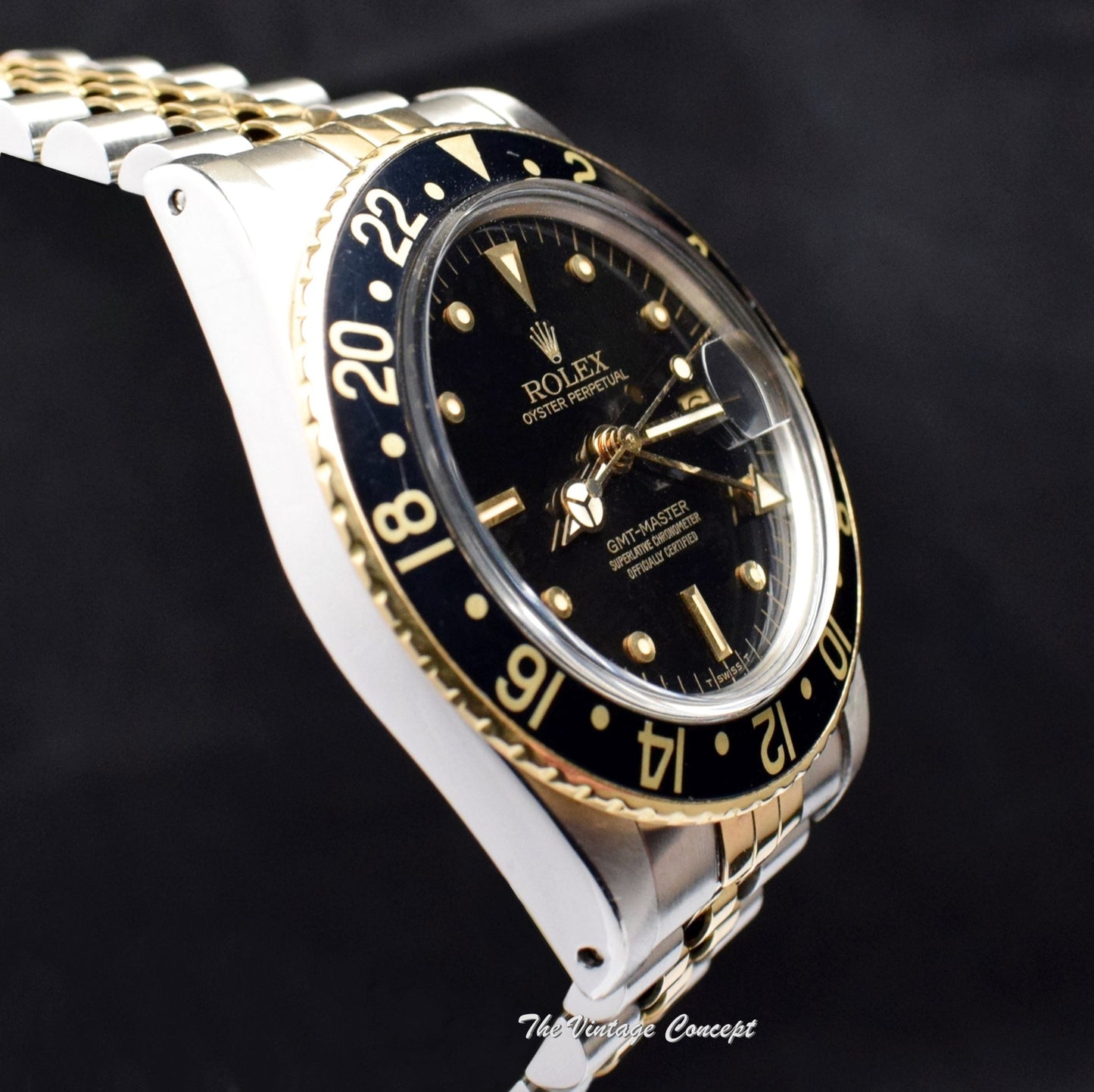 Rolex GMT-Master Two-Tones Black Nipple Dial 16753 (SOLD)