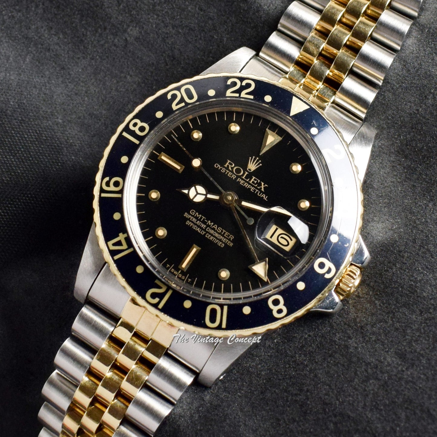 Rolex GMT-Master Two-Tones Black Nipple Dial 16753 (SOLD)