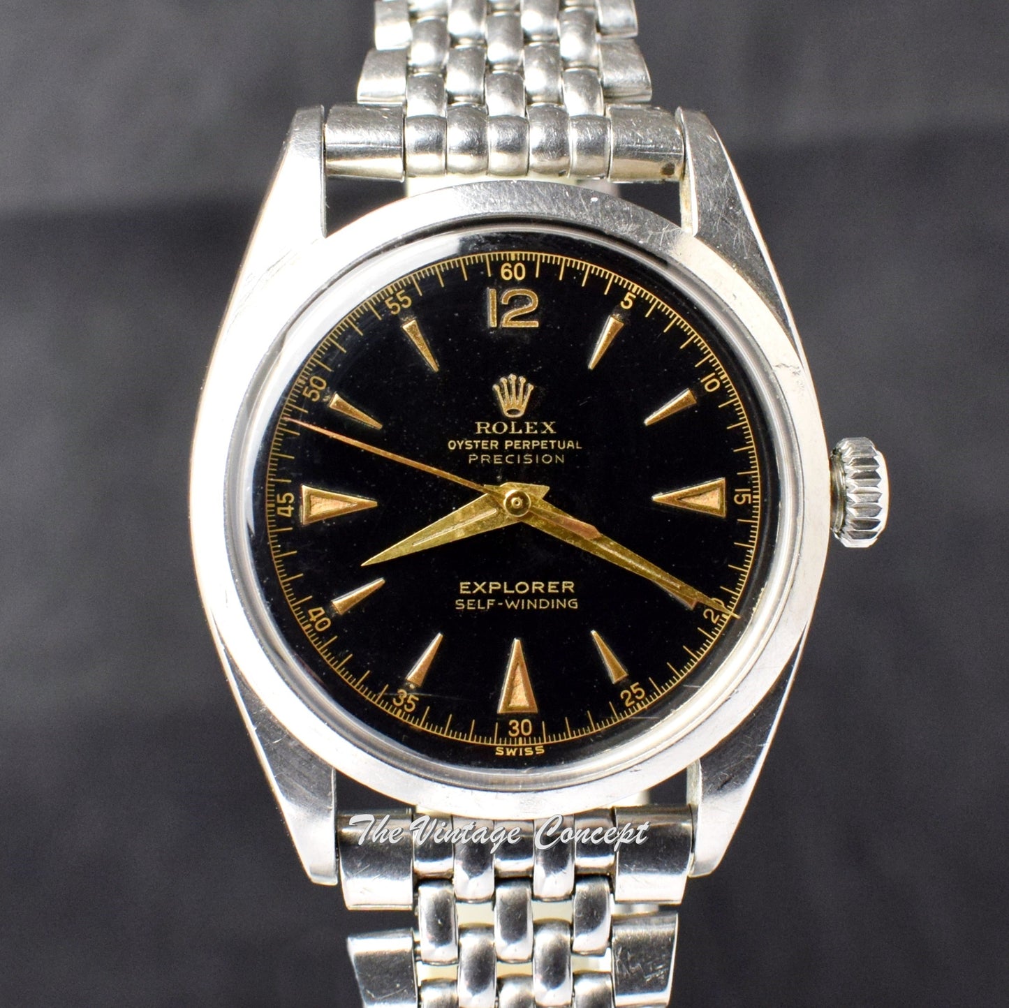 Rolex Explorer Big Bubbleback Gilt Dial 6298 (SOLD)