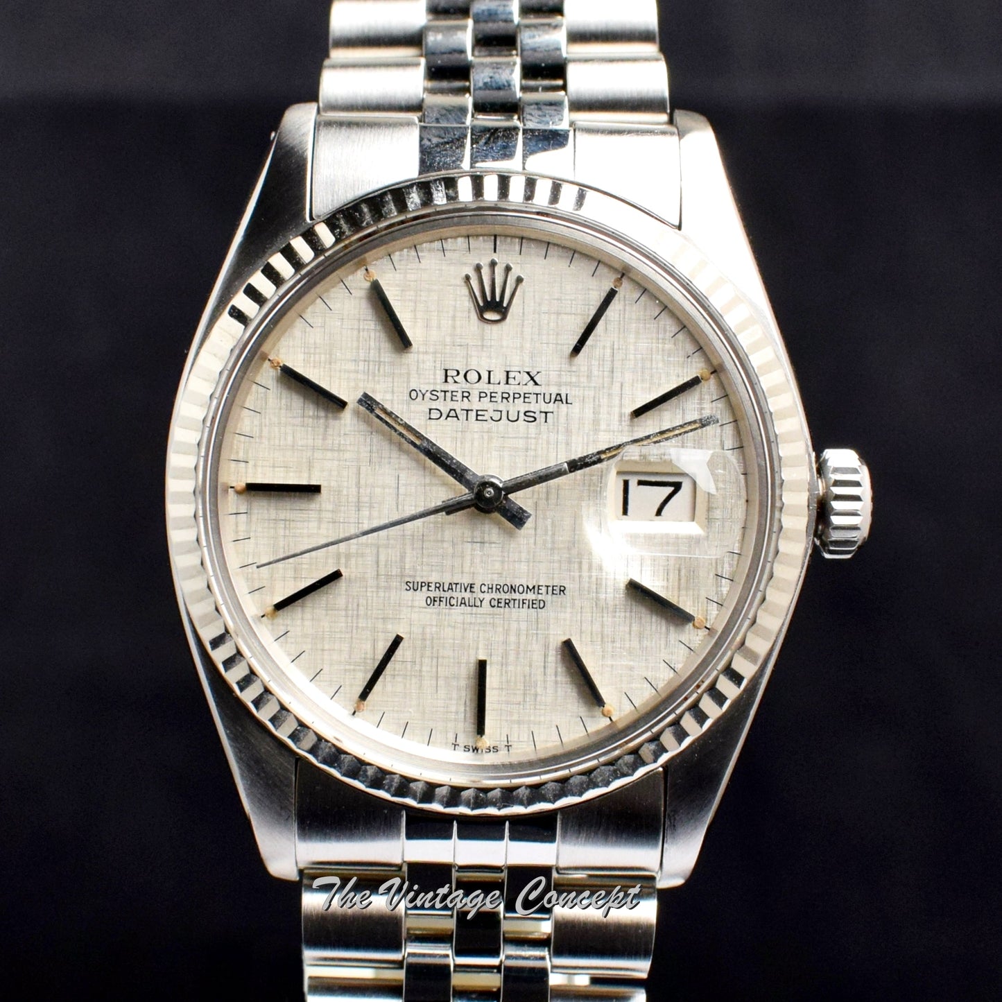 Rolex Datejust Silver Linen Dial 16014 (SOLD)