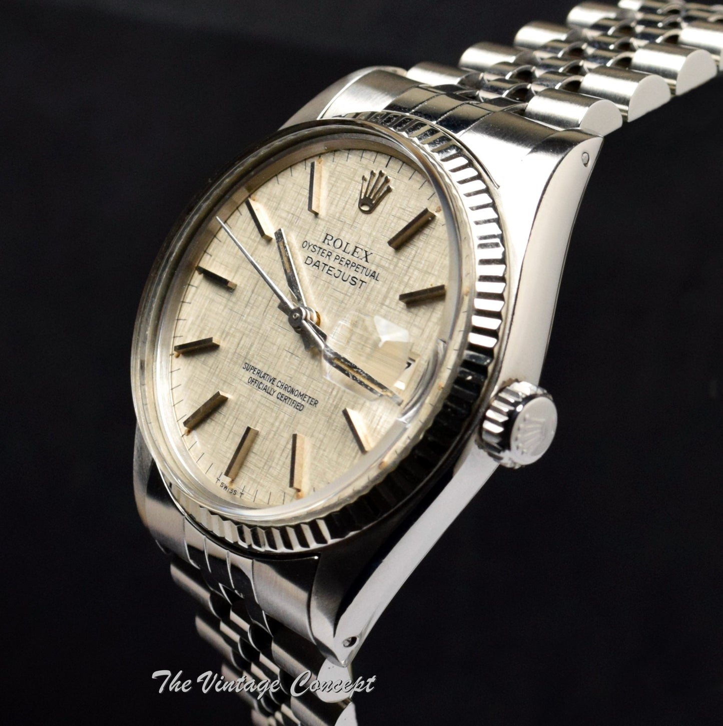 Rolex Datejust Silver Linen Dial 16014 (SOLD)