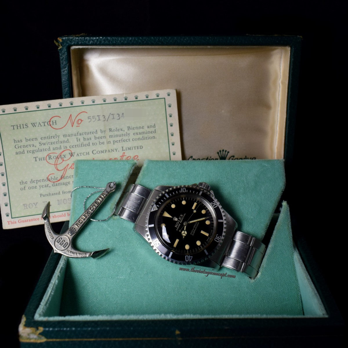 Rolex Submariner Gilt Dial 5513 w/ Original Paper & Box (SOLD)