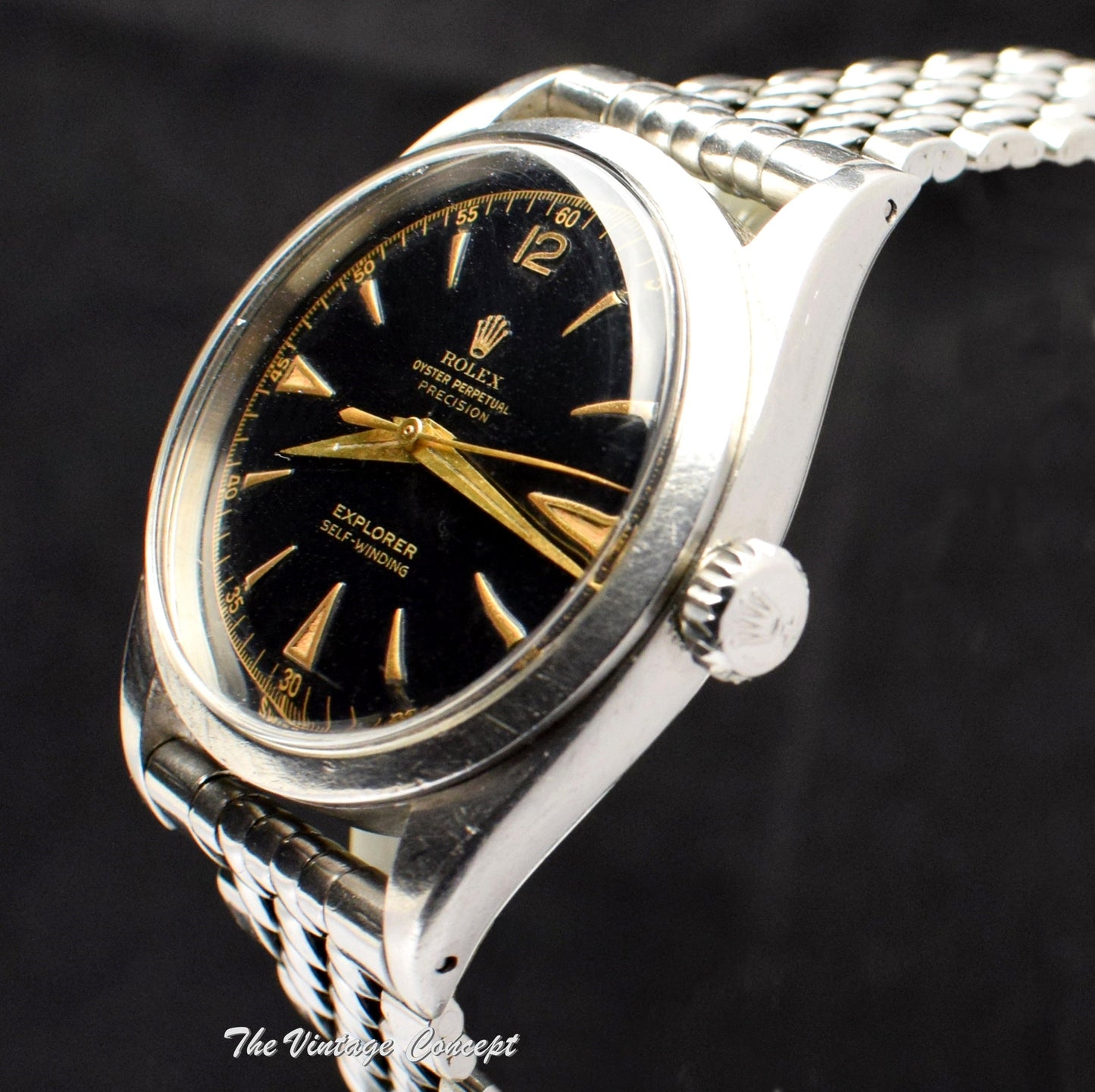 Rolex Explorer Big Bubbleback Gilt Dial 6298 (SOLD)