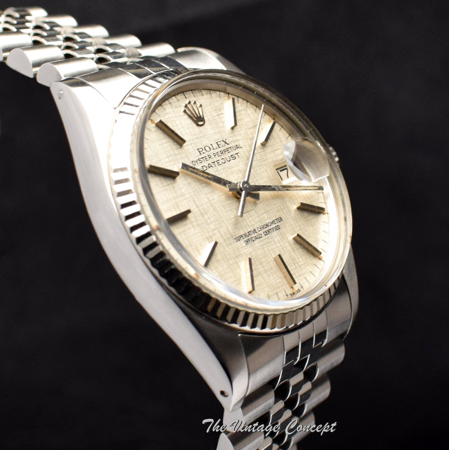 Rolex Datejust Silver Linen Dial 16014 (SOLD)