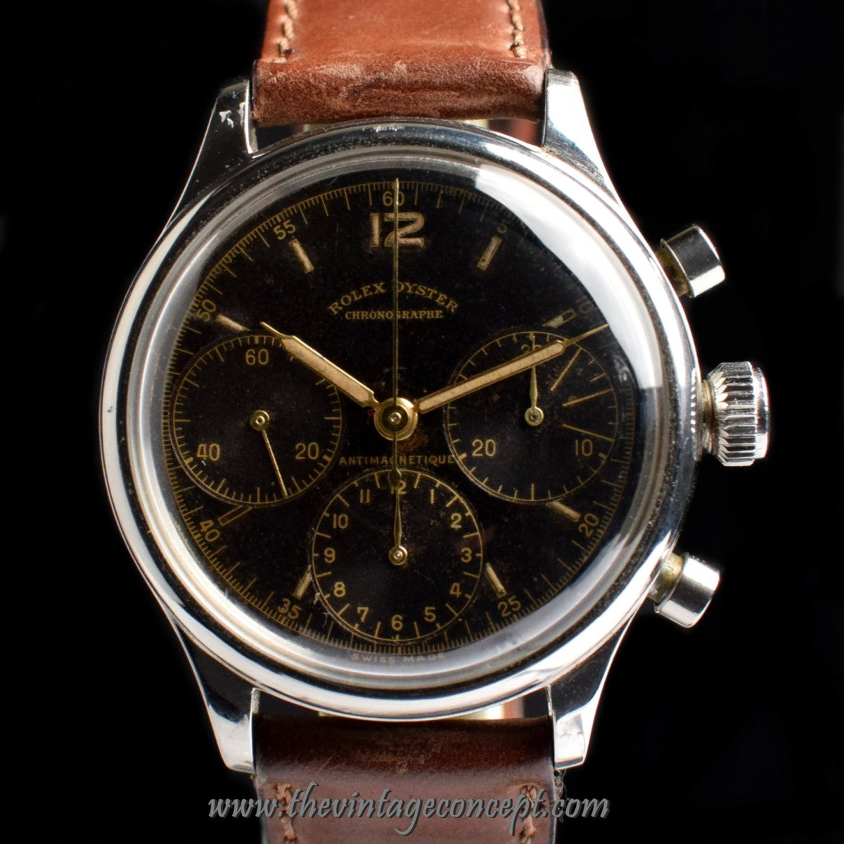 Rolex Chronograph Gilt Dial Anti-Magnetique 4048 (SOLD)