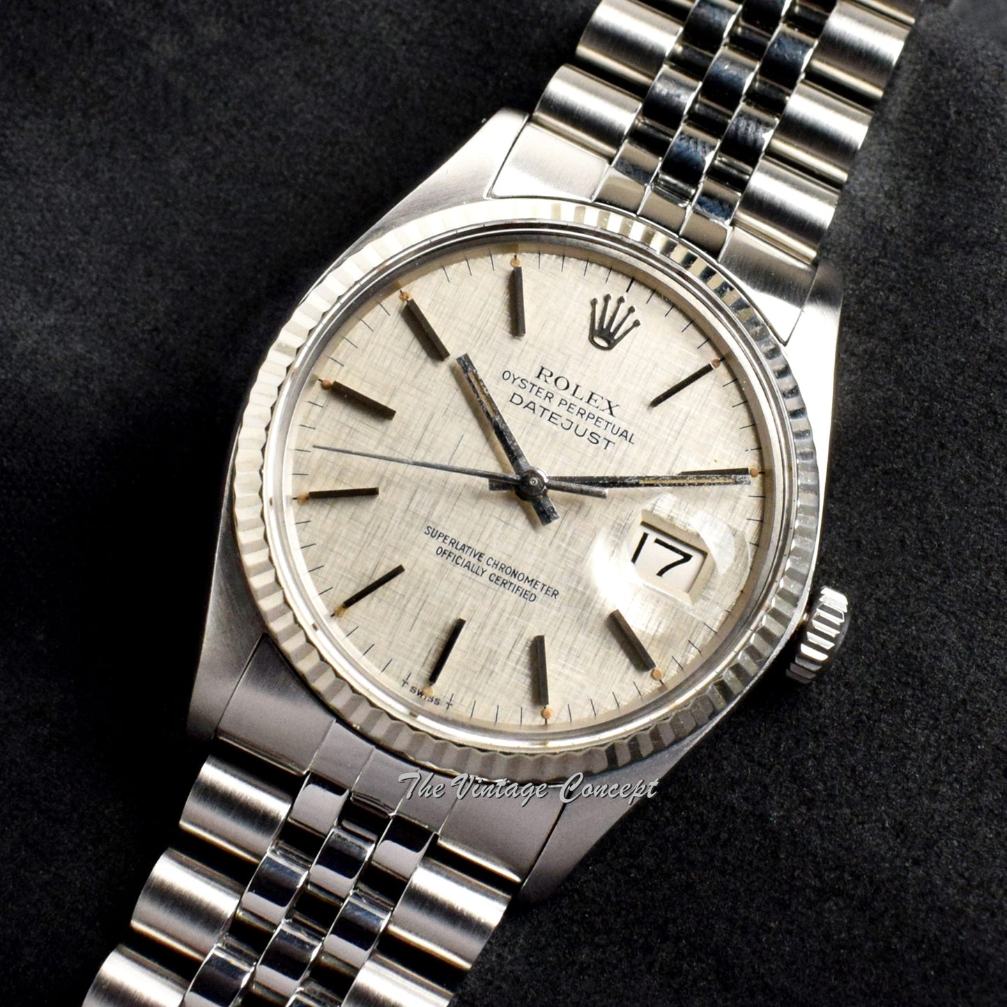 Rolex Datejust Silver Linen Dial 16014 (SOLD)