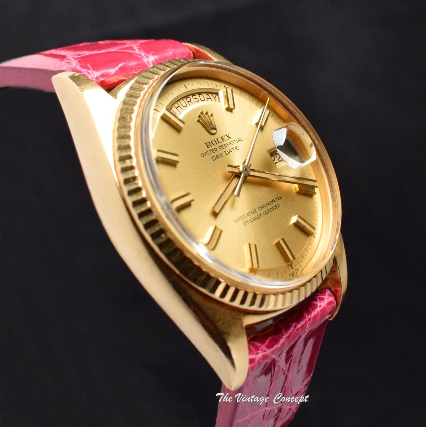 Rolex Day-Date 18K YG Wideboy Dial 1803 (SOLD)