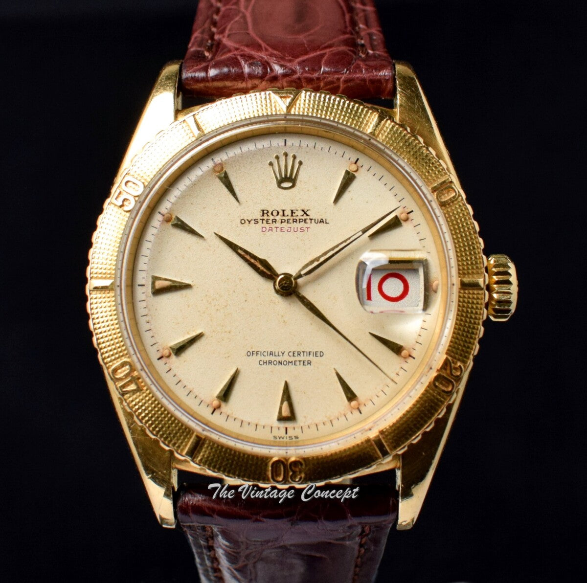 Rolex 18K YG Big Bubbleback Red “Datejust” 6309 (SOLD)