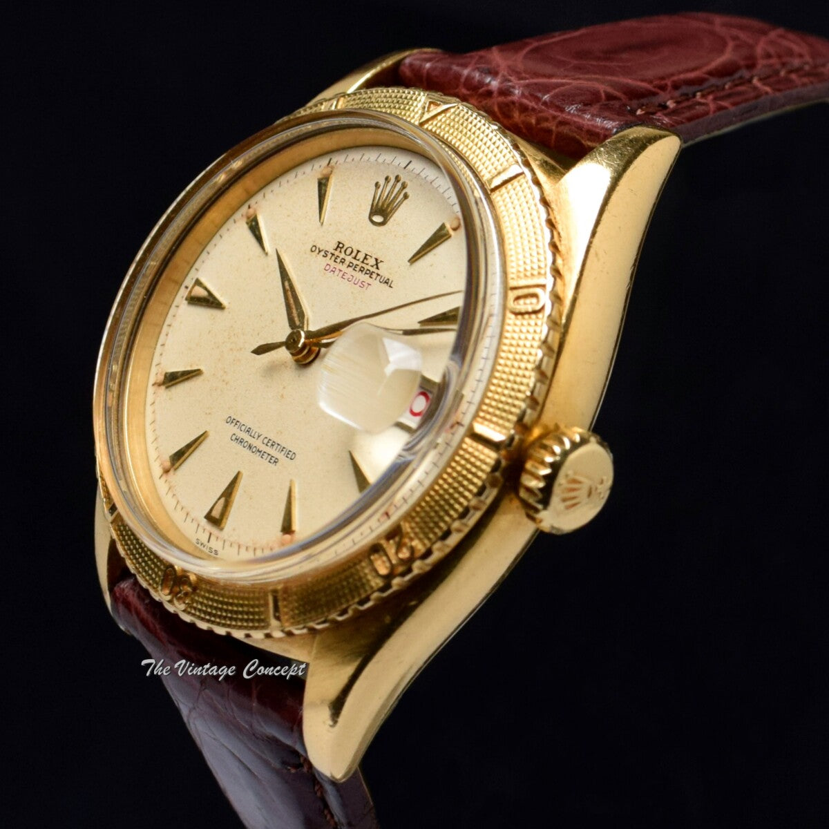 Rolex 18K YG Big Bubbleback Red “Datejust” 6309 (SOLD)