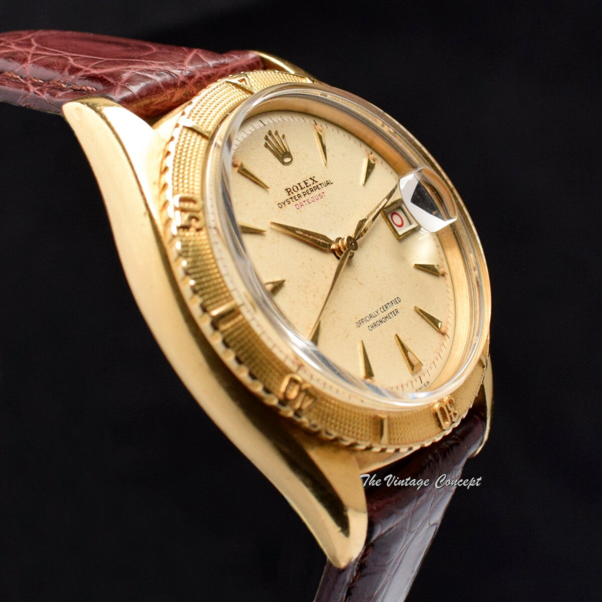 Rolex 18K YG Big Bubbleback Red “Datejust” 6309 (SOLD)