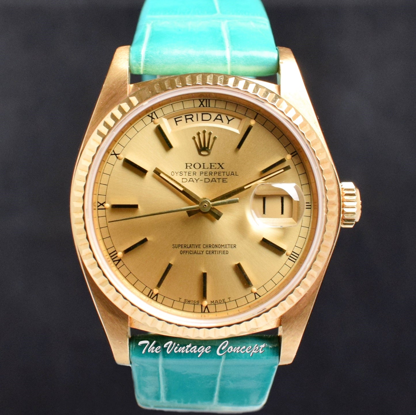 Rolex Day-Date 18K YG Gold Dial 18038 (SOLD)