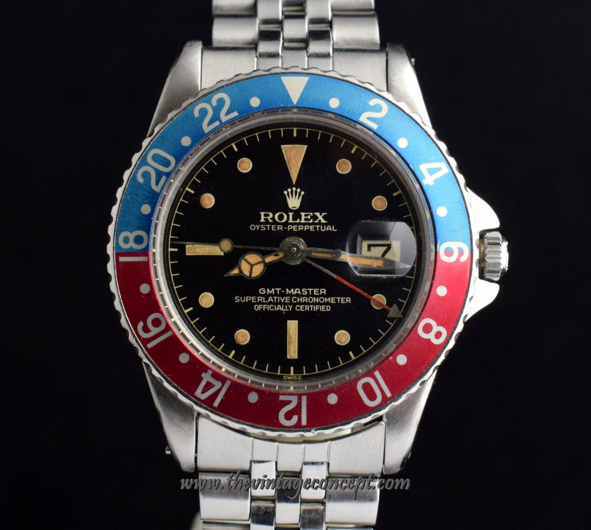 Rolex GMT Master Gilt Dial Chapter Ring 1675 w/ 2 Chronometer Papers ( SOLD )