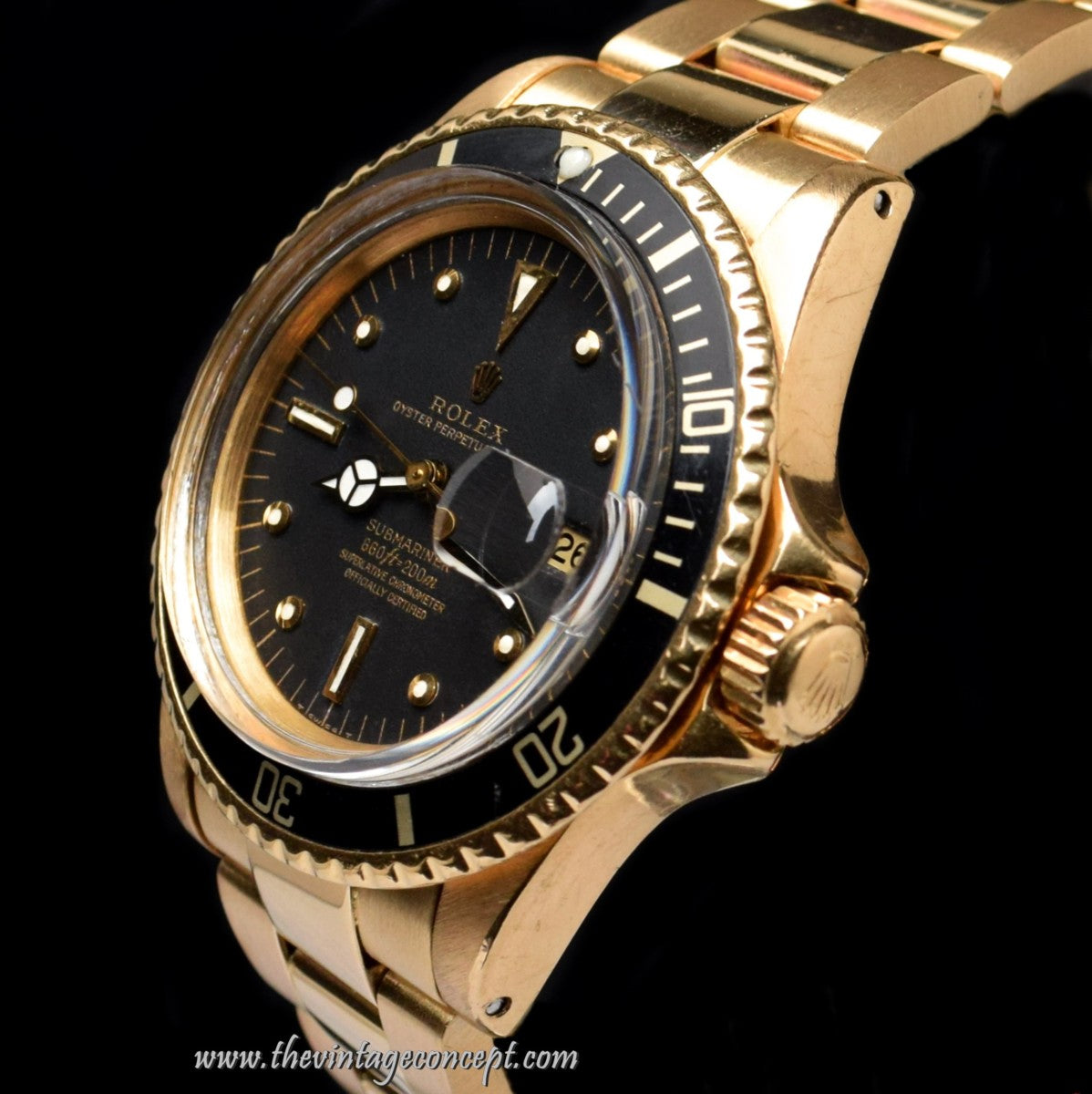 Rolex Submariner 18K YG Black Nipple Dial 1680 (SOLD)