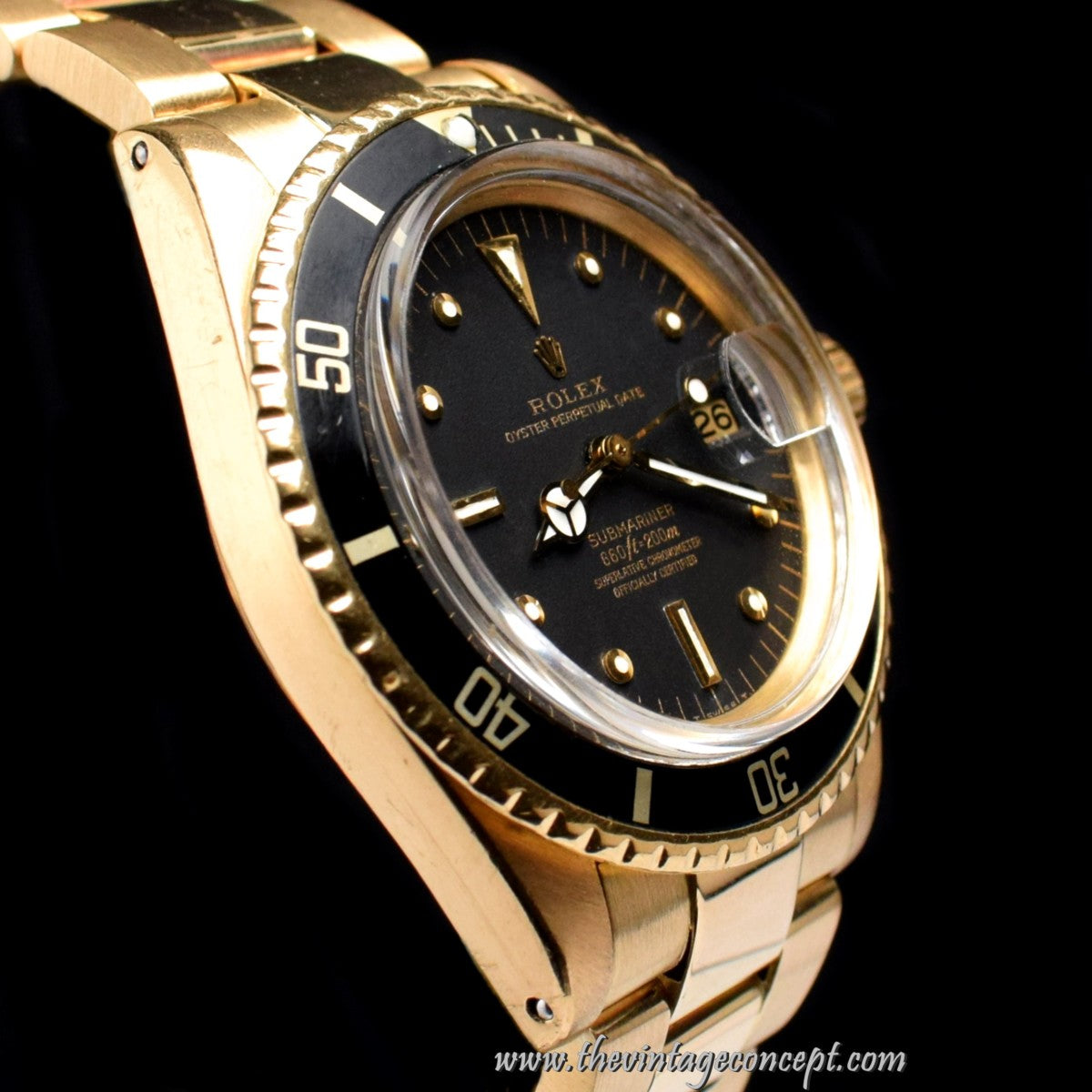 Rolex Submariner 18K YG Black Nipple Dial 1680 (SOLD)