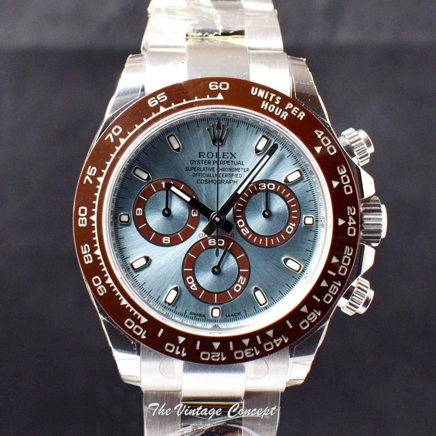 NOS Unworn 2018 Rolex Daytona Platinum PT950 Ice Blue Dial 116506 w/ Original Card & Purchase Invoice (SOLD)